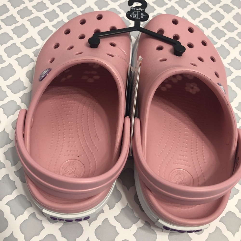 Girl’s Croc Pink Crocband II Shoes - Picture 4 of 10